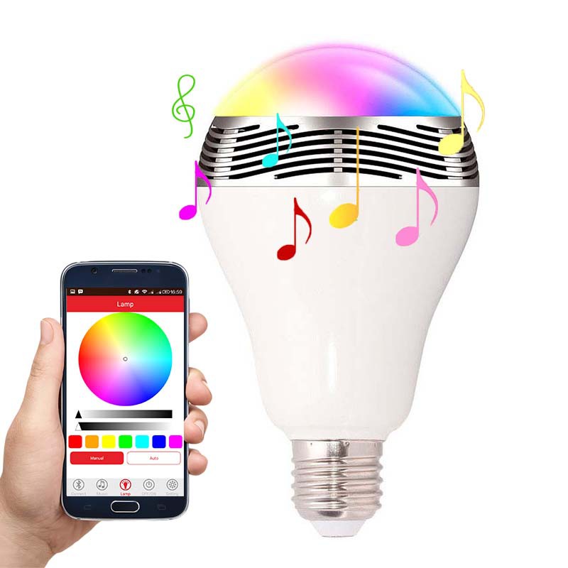 Smart Bulb Lampu Speaker Control App Wireless - Bluetooth