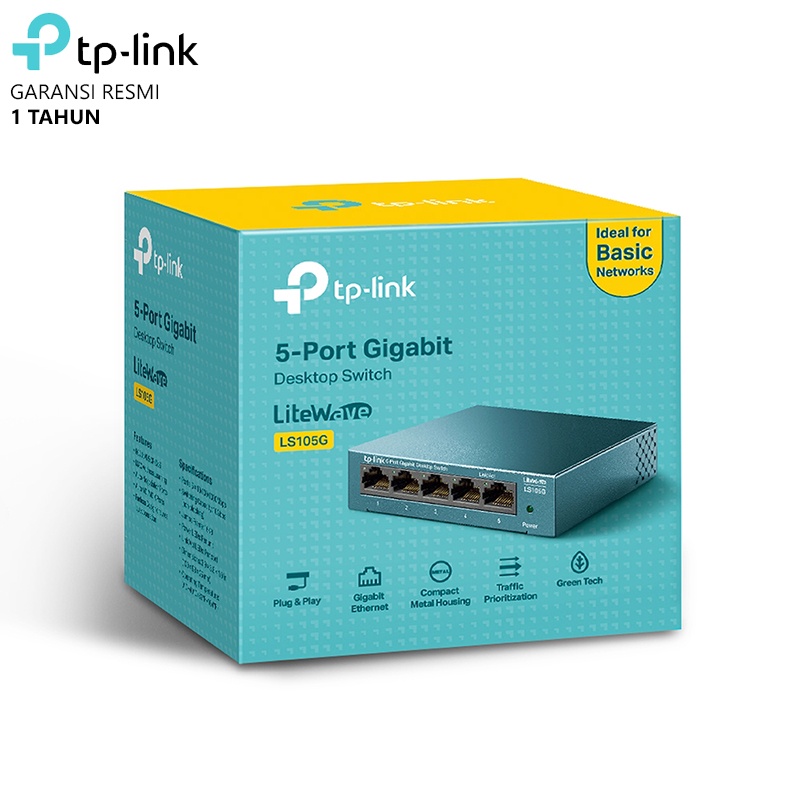 TP-Link LS105G 5-Port 10/100/1000Mbps Desktop Switch