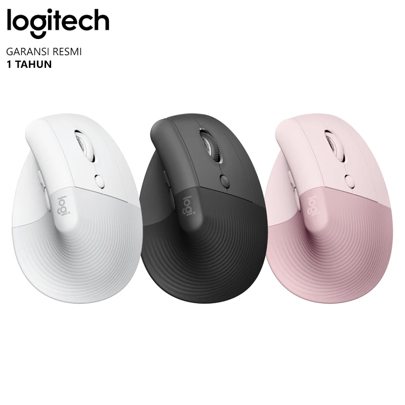 Logitech Lift Mouse Wireless Bluetooth Ergonomis Vertikal