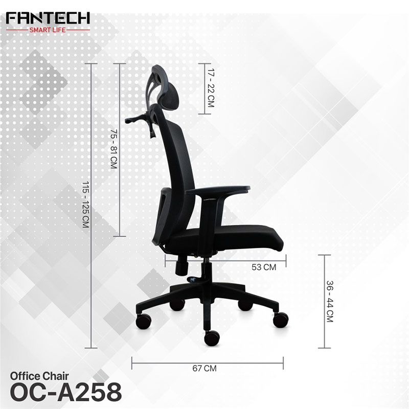 Fantech OCA258 Kursi Kerja Kantor Premium Office Chair