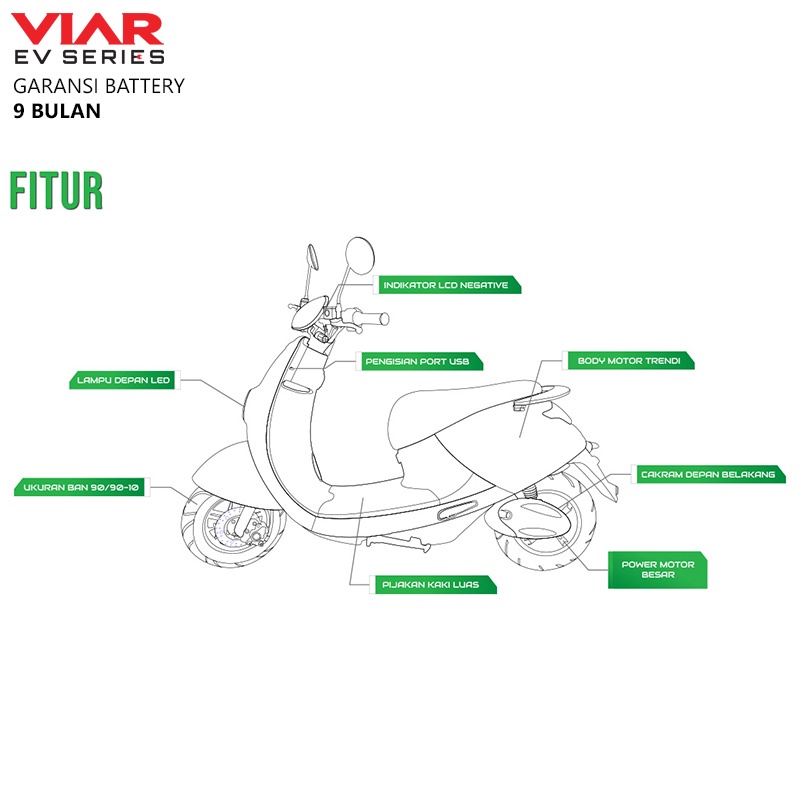 Viar New Q1 L Long Seat Motor Listrik
