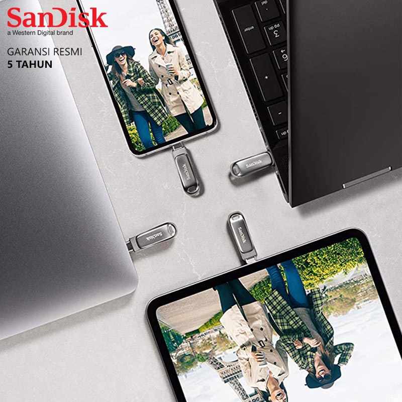 OTG Sandisk Luxe Ultra Dual USB Type C Flashdisk 256GB
