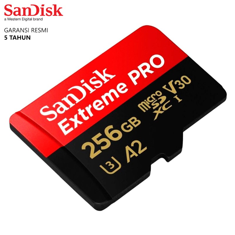 Micro SD Sandisk Extreme Pro A2 Class 10 170 Mbps - 256GB