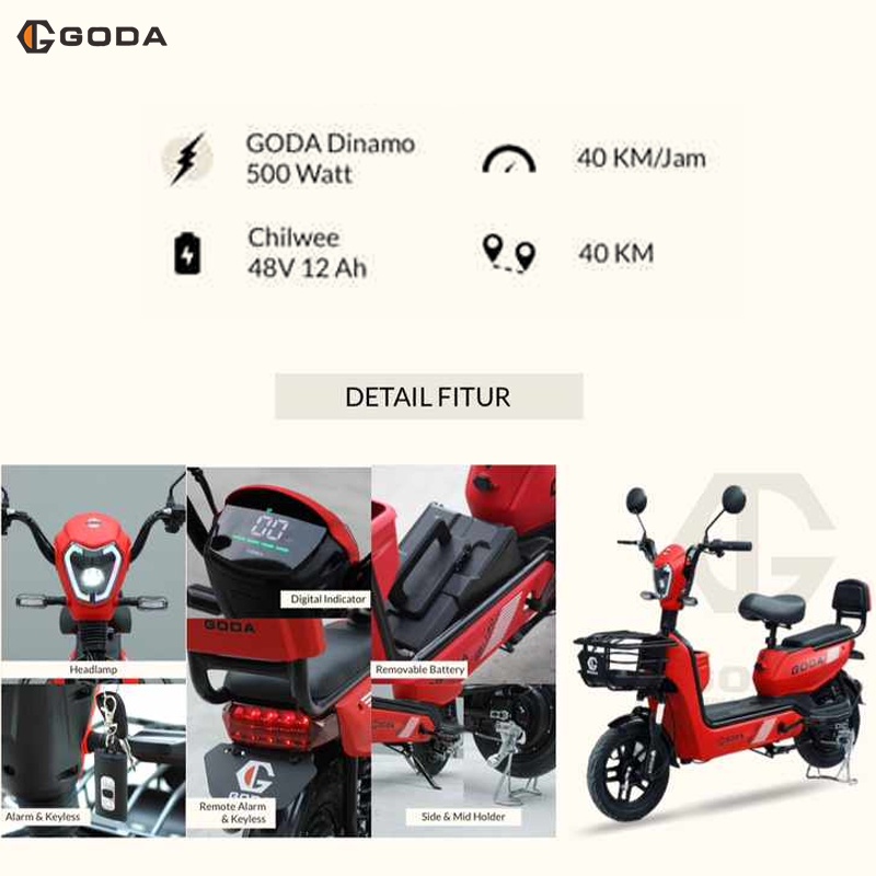 GODA 140 Golden Monkey Facelite Sepeda Listrik