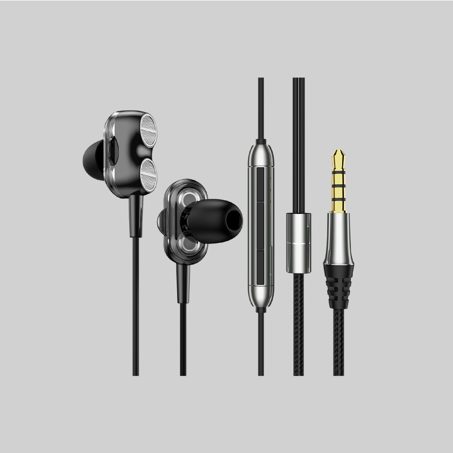 Rexus EP4 Earphone Gaming Dual Driver With Mic