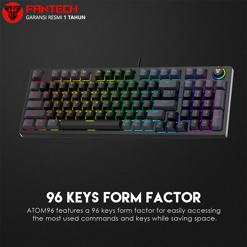 Fantech ATOM96 MK890 RGB Keyboard Gaming Mechanical Full Size