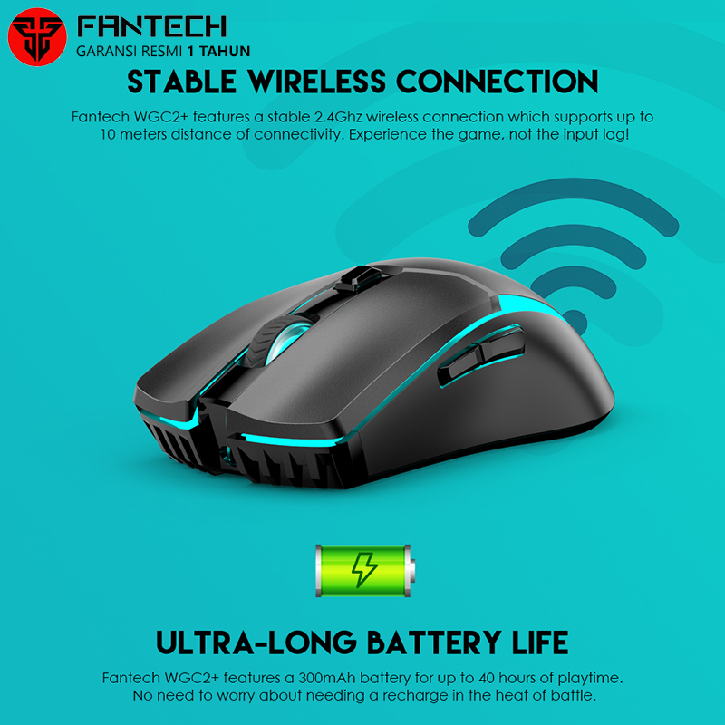 Fantech Venom II WGC2 Mouse Gaming Wireless Rechargeable