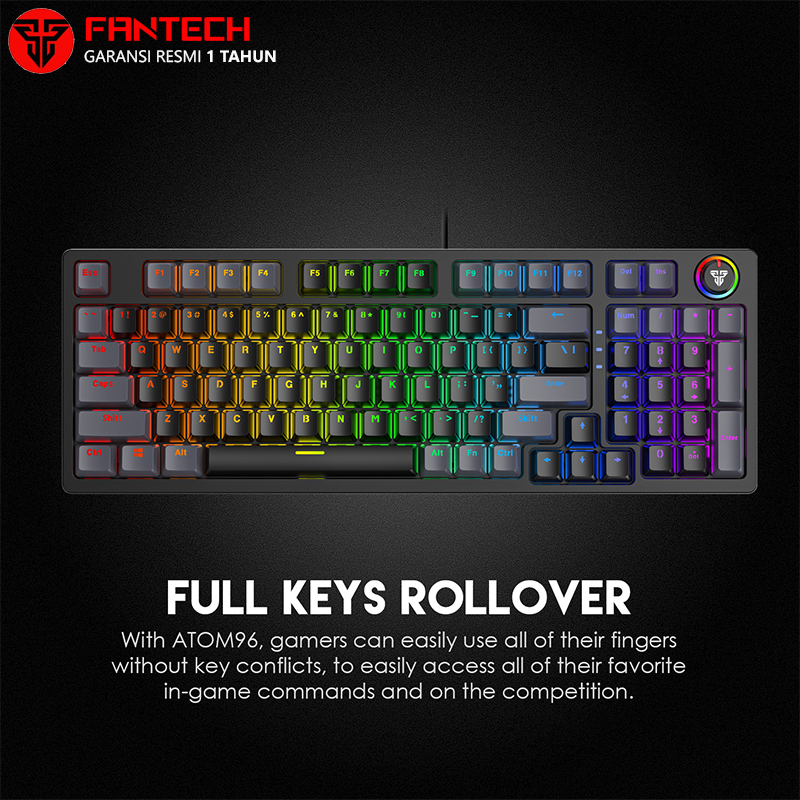 Fantech ATOM96 MK890 RGB Keyboard Gaming Mechanical Full Size