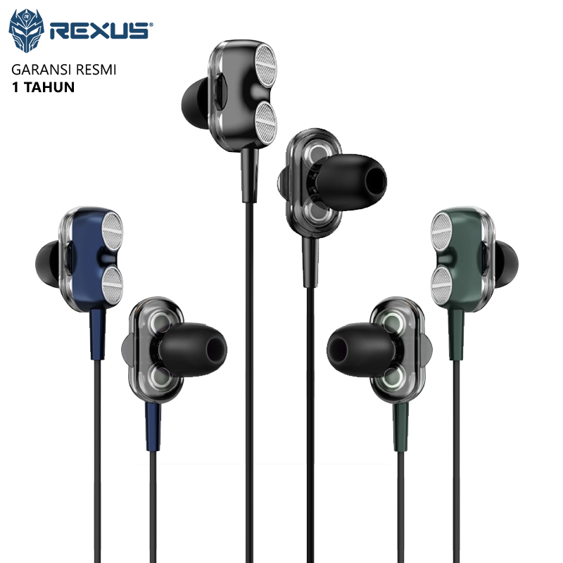 Rexus EP4 Earphone Gaming Dual Driver With Mic
