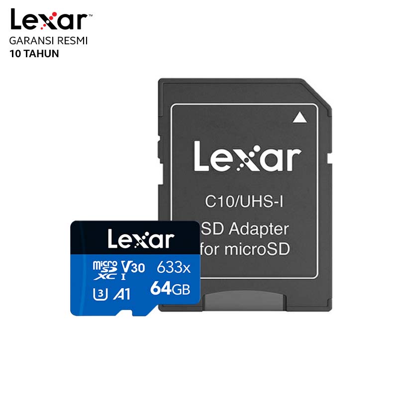 Lexar Micro SD HC UHS-I 633X Class 10 64GB