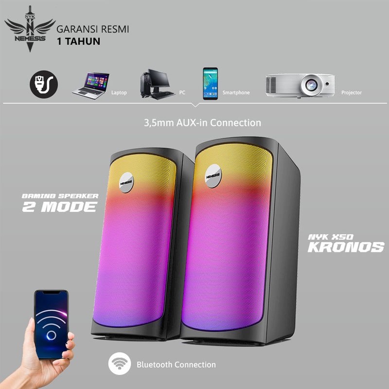 NYK Nemesis Kronos X50 Speaker Gaming RGB Rhythm Equalizer