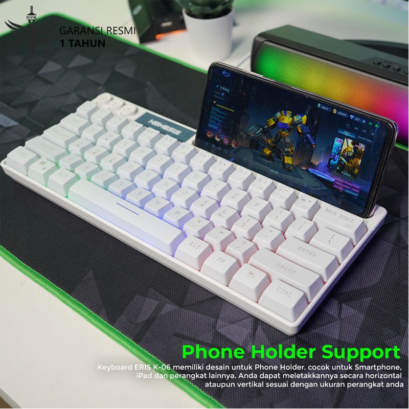 NYK Nemesis Eris K06 Keyboard Gaming 61% with Holder