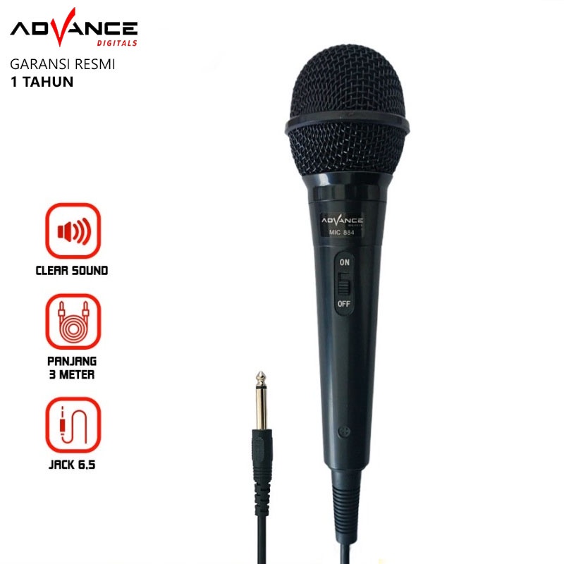 Advance MIC884 Mic Karaoke Profesional Dynamic Microphone Kabel