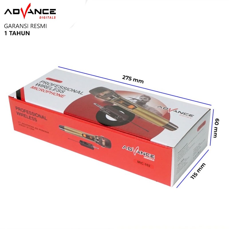 Advance MIC102 Microphone Wireless Profesional Mic