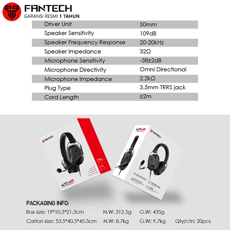 Fantech ALTO MH91 Multiplatform Headset Gaming