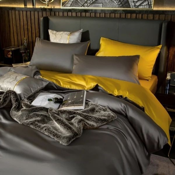 AUTHENTIC GOLD YELLOW MUSTARD PLAIN MIX COLOR - Extra Soft Series Cellulose Fiber Tencel