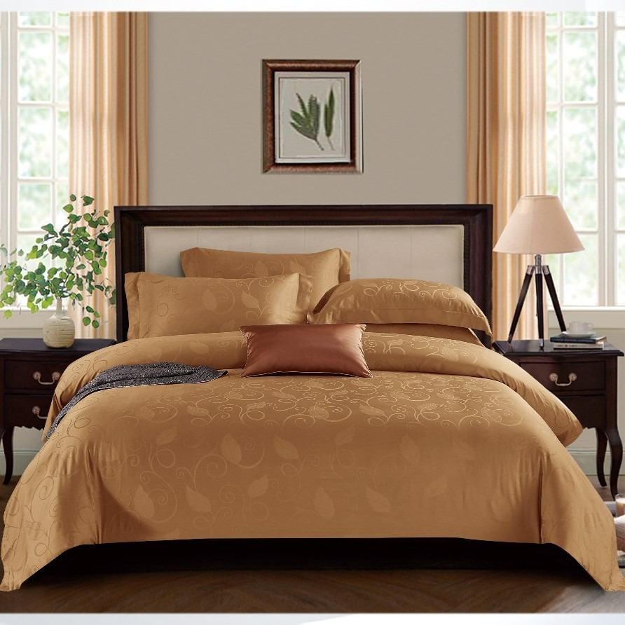 EARTHY GOLDEN BROWN - Davinci Series Cellulose Fiber Tencel Jacquard