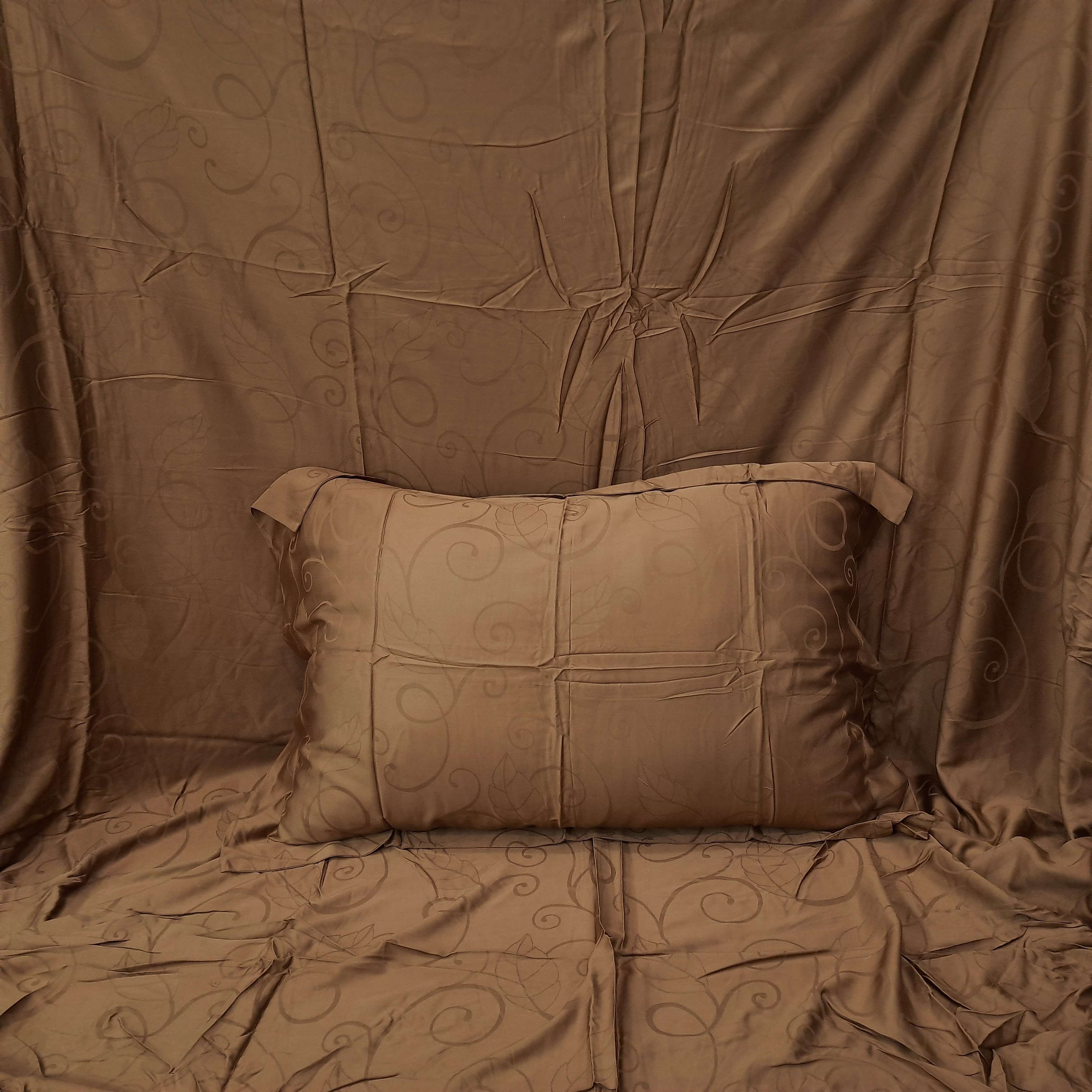 EARTHY GOLDEN BROWN - Davinci Series Cellulose Fiber Tencel Jacquard