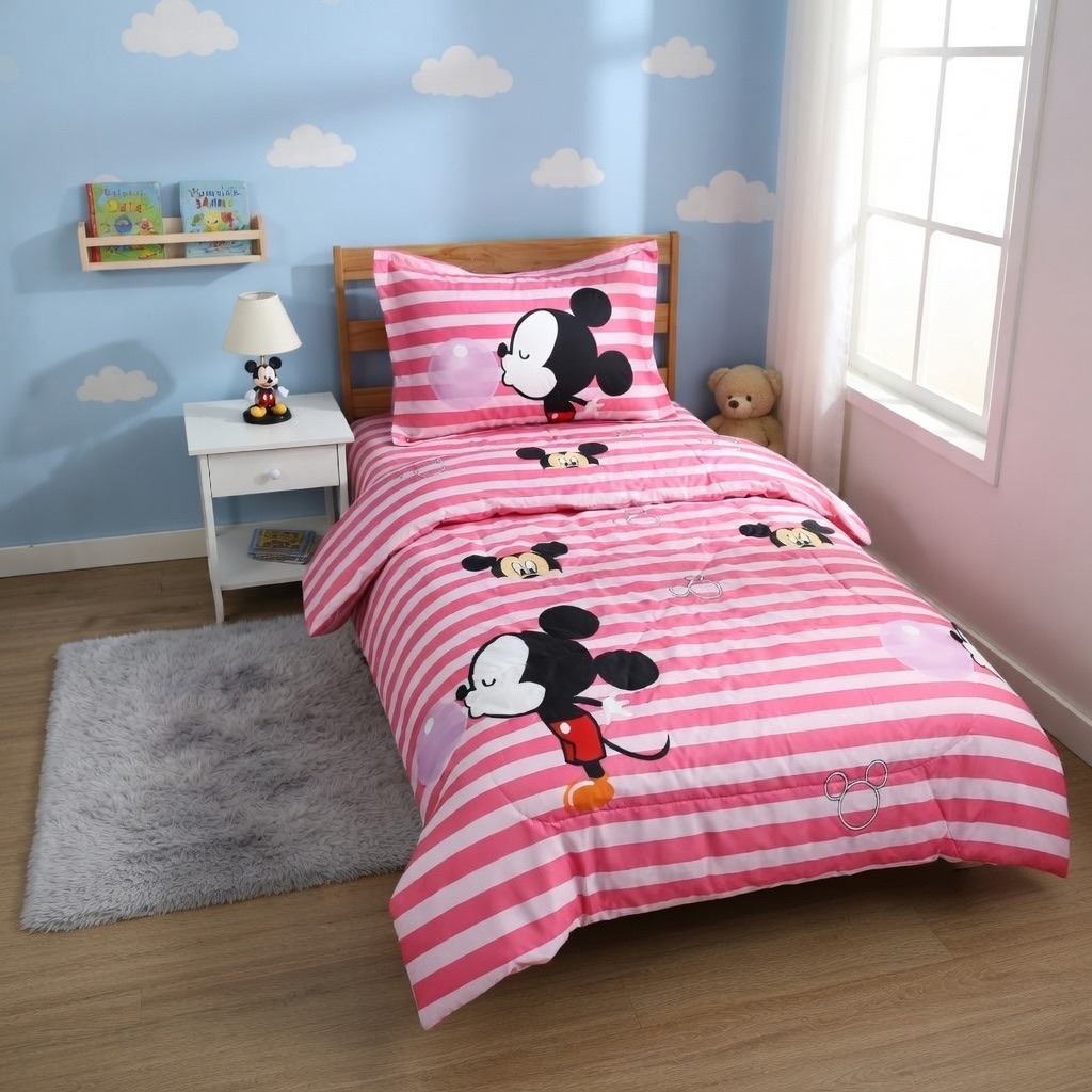 MICKEY STRIPE PINK - Japanese Cotton