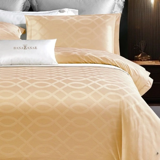 Image of ETERNA Sand Beige - Cotton Jacquard