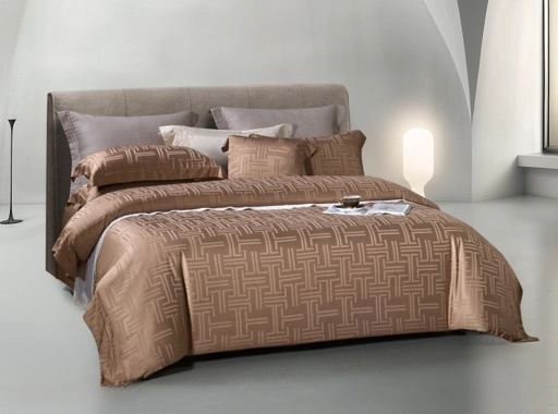 ENTRELAC Brown - Davinci Series Cellulose Fiber Tencel Jacquard