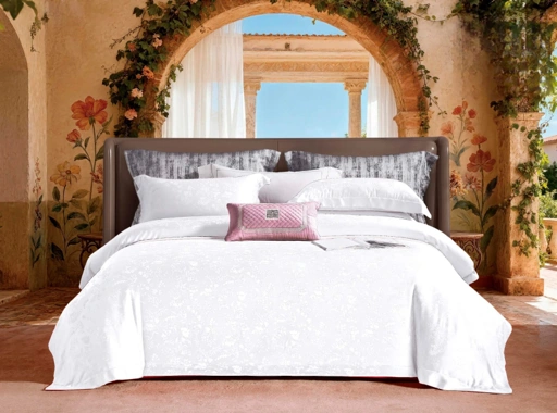 BLANC FLEUR - Davinci Series Cellulose Fiber Tencel Jacquard