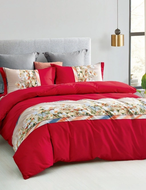 Image of ZINNIA RED - Japanese Cotton