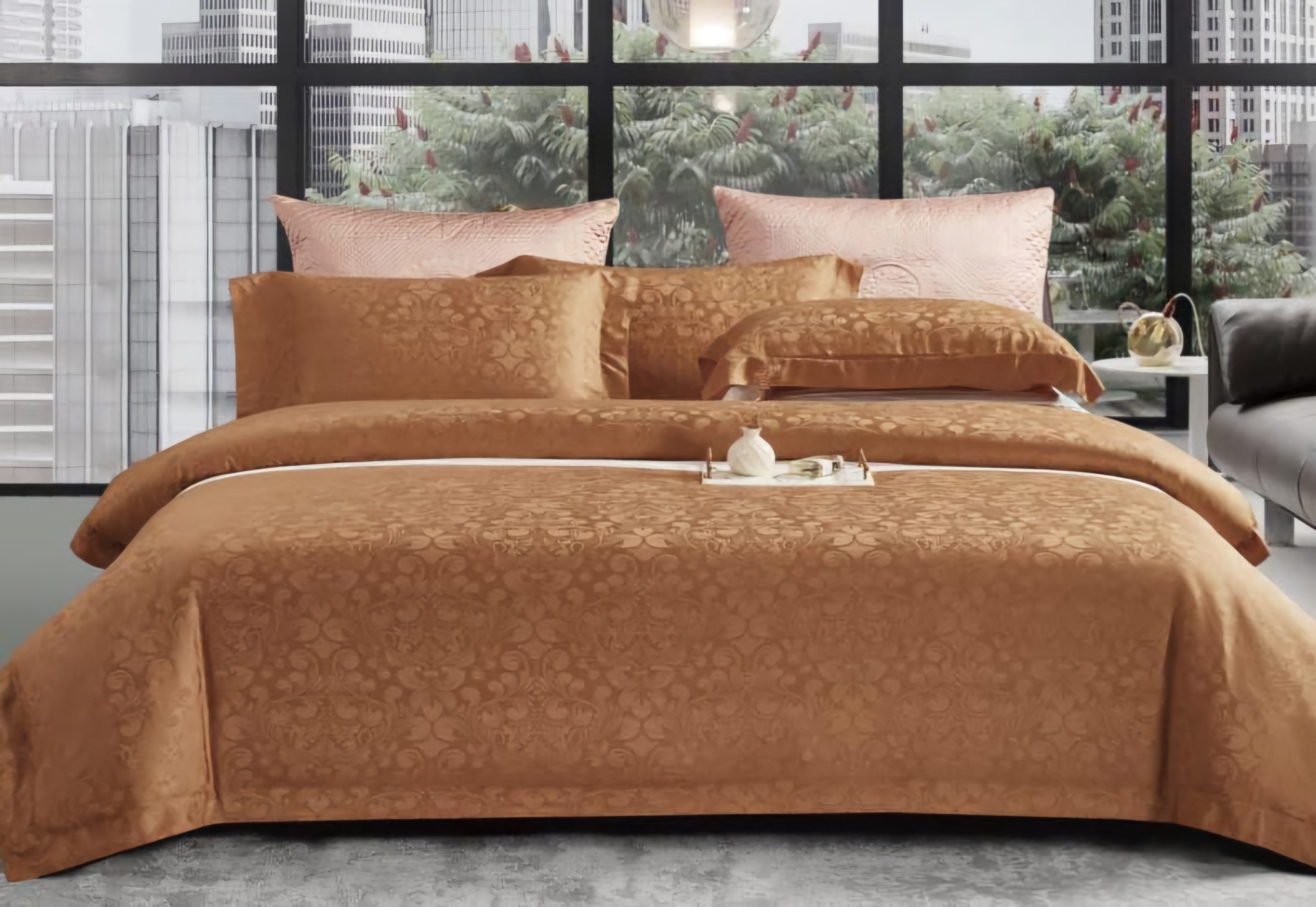 BOSQUET BROWN - Davinci Series Cellulose Fiber Tencel Jacquard