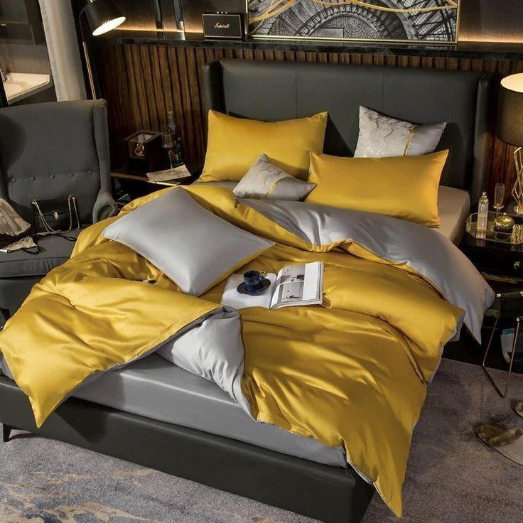 AUTHENTIC GOLD YELLOW MUSTARD PLAIN MIX COLOR - Extra Soft Series Cellulose Fiber Tencel