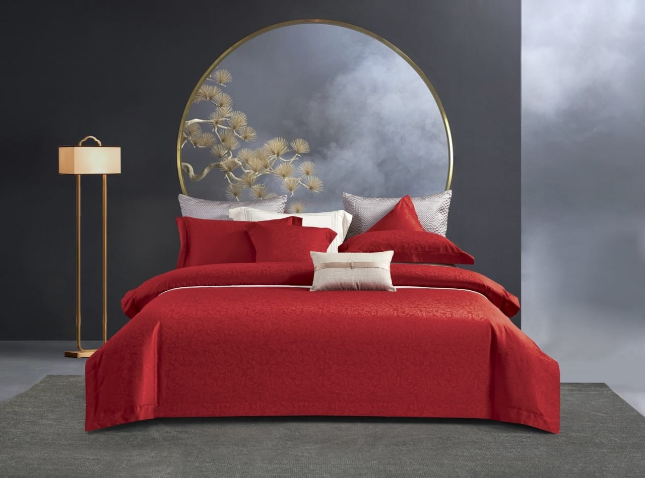IMPERIALE CRIMSON EMBER - Cotton Jacquard