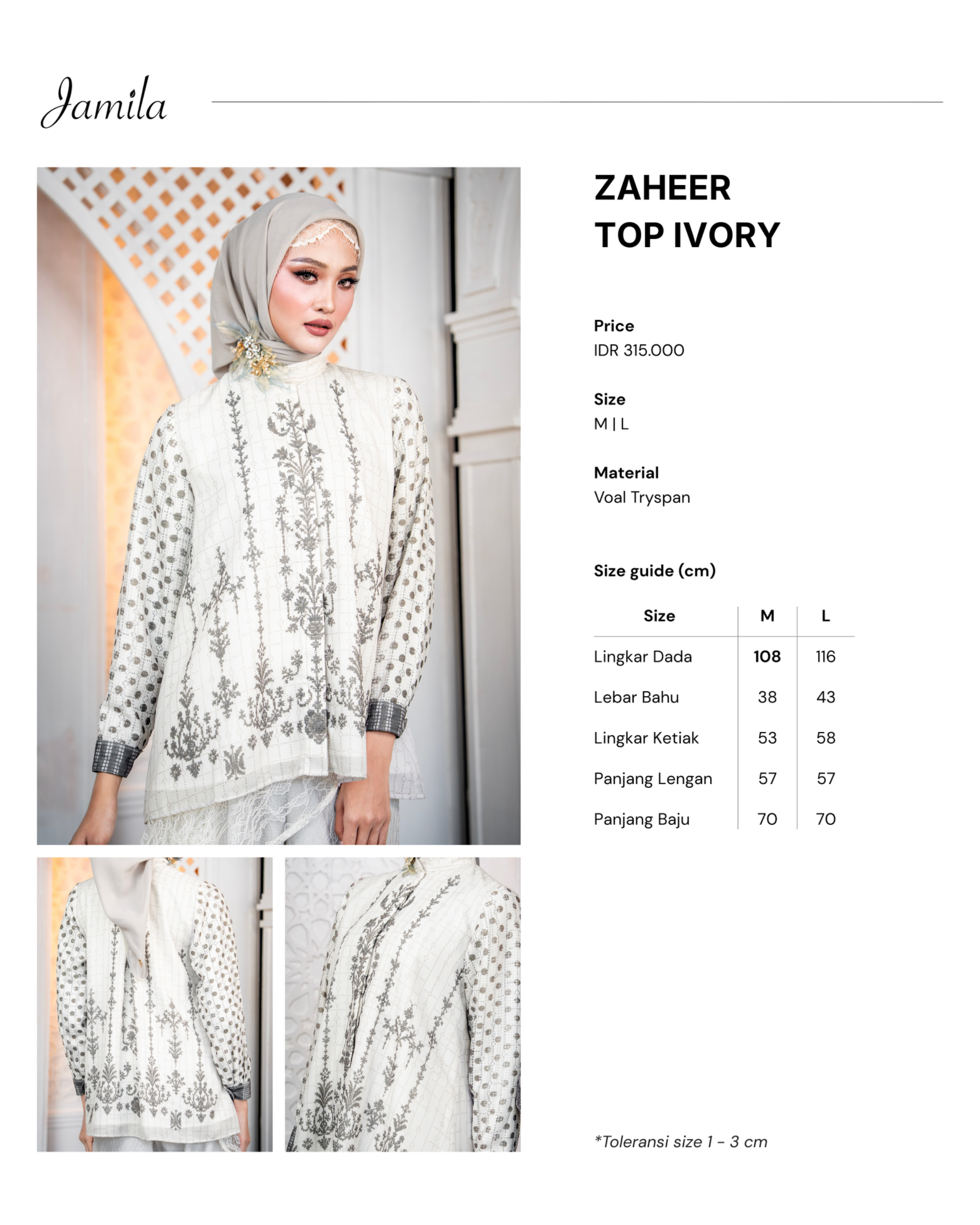 Zaheer Top Ivory 