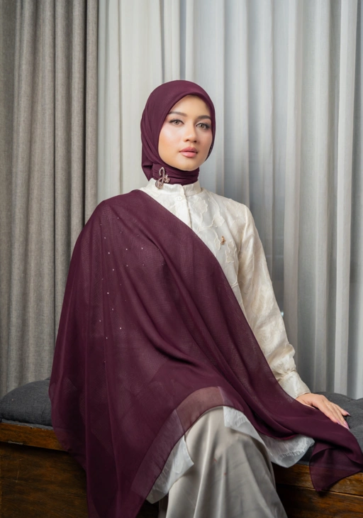 Image of Jamila paris burgundy lux