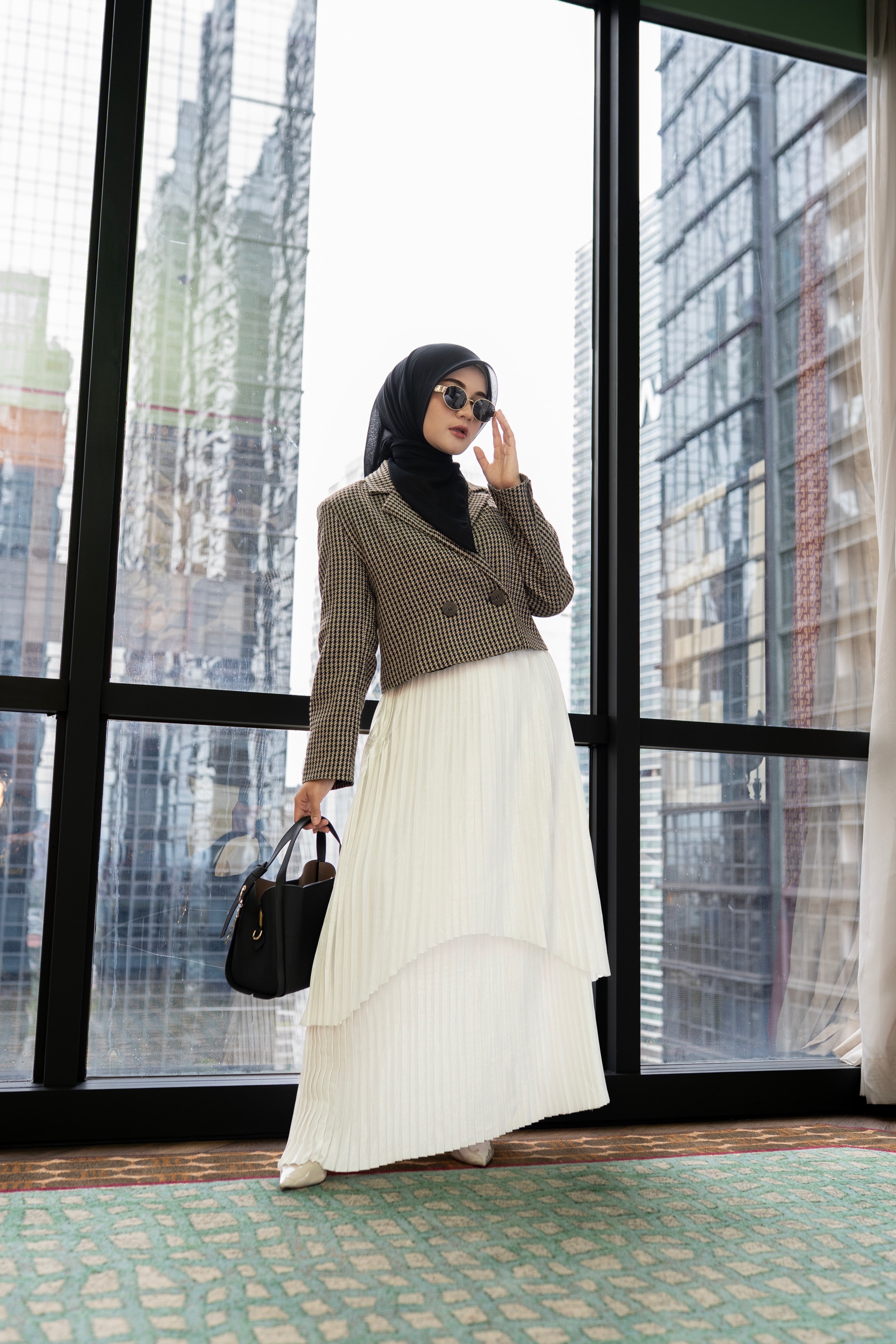 Jamila Pleated Skirt White 