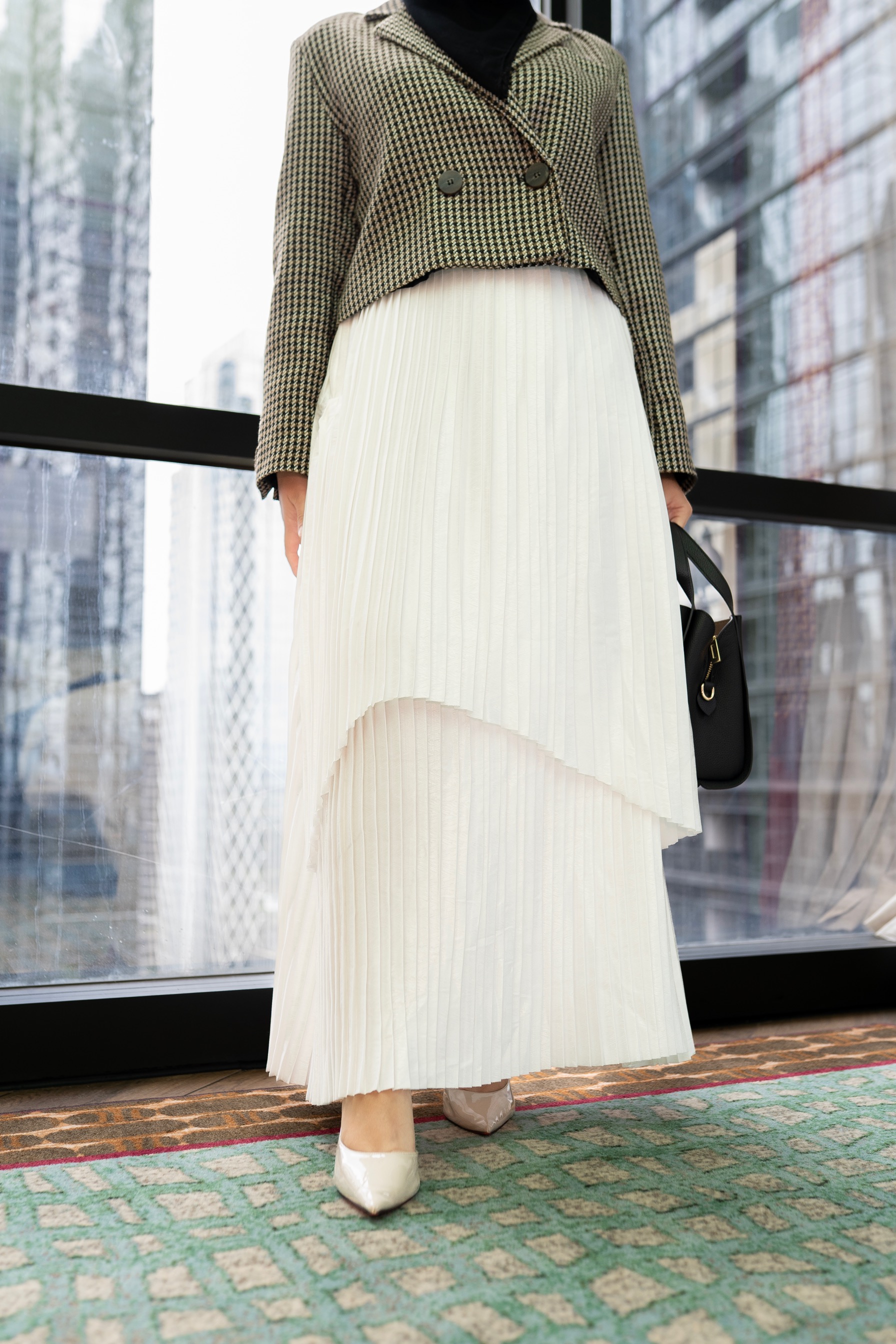 Jamila Pleated Skirt White 