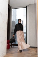 Jamila Pleated Skirt Peach