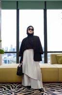 Jamila Pleated Skirt Silver