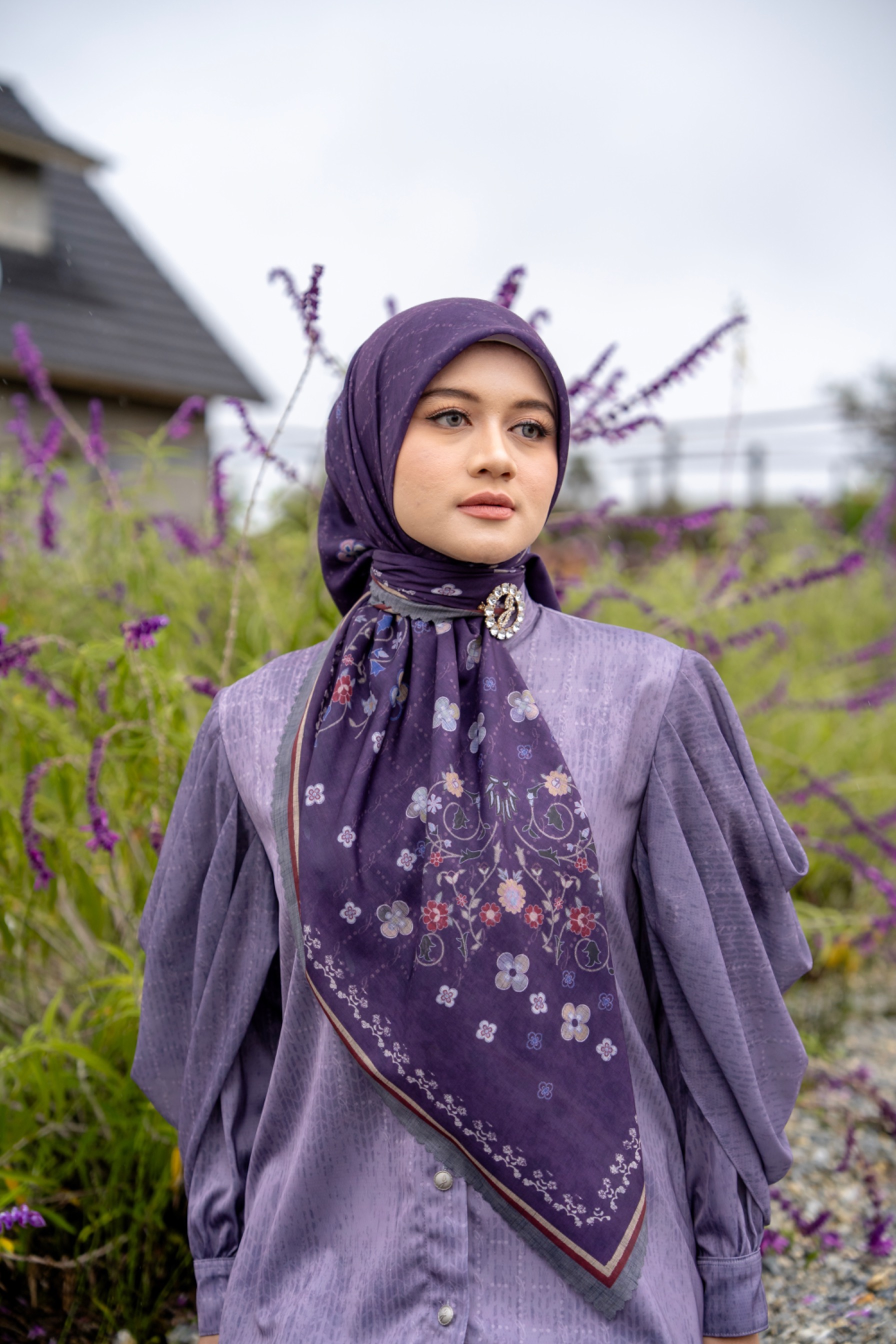 Camelia Scarf Violet