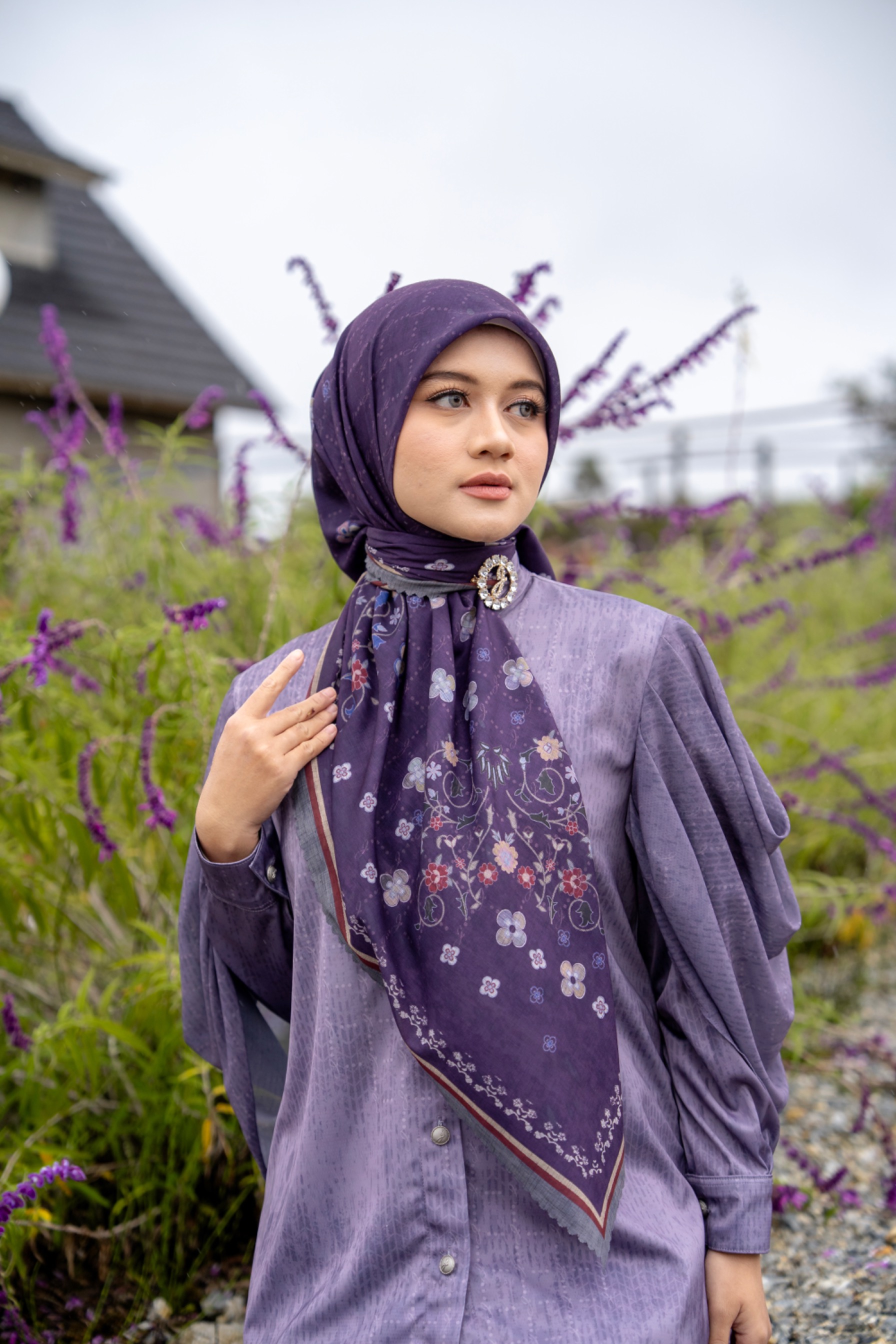 Camelia Scarf Violet