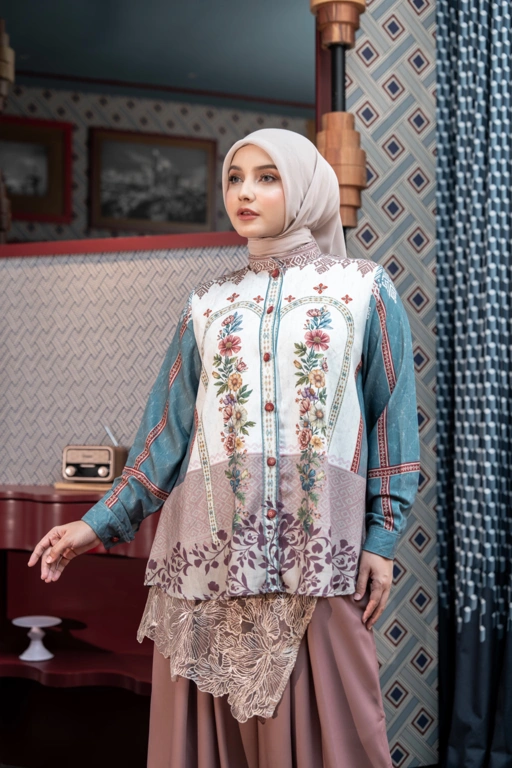Patra Nusa Top Teal 