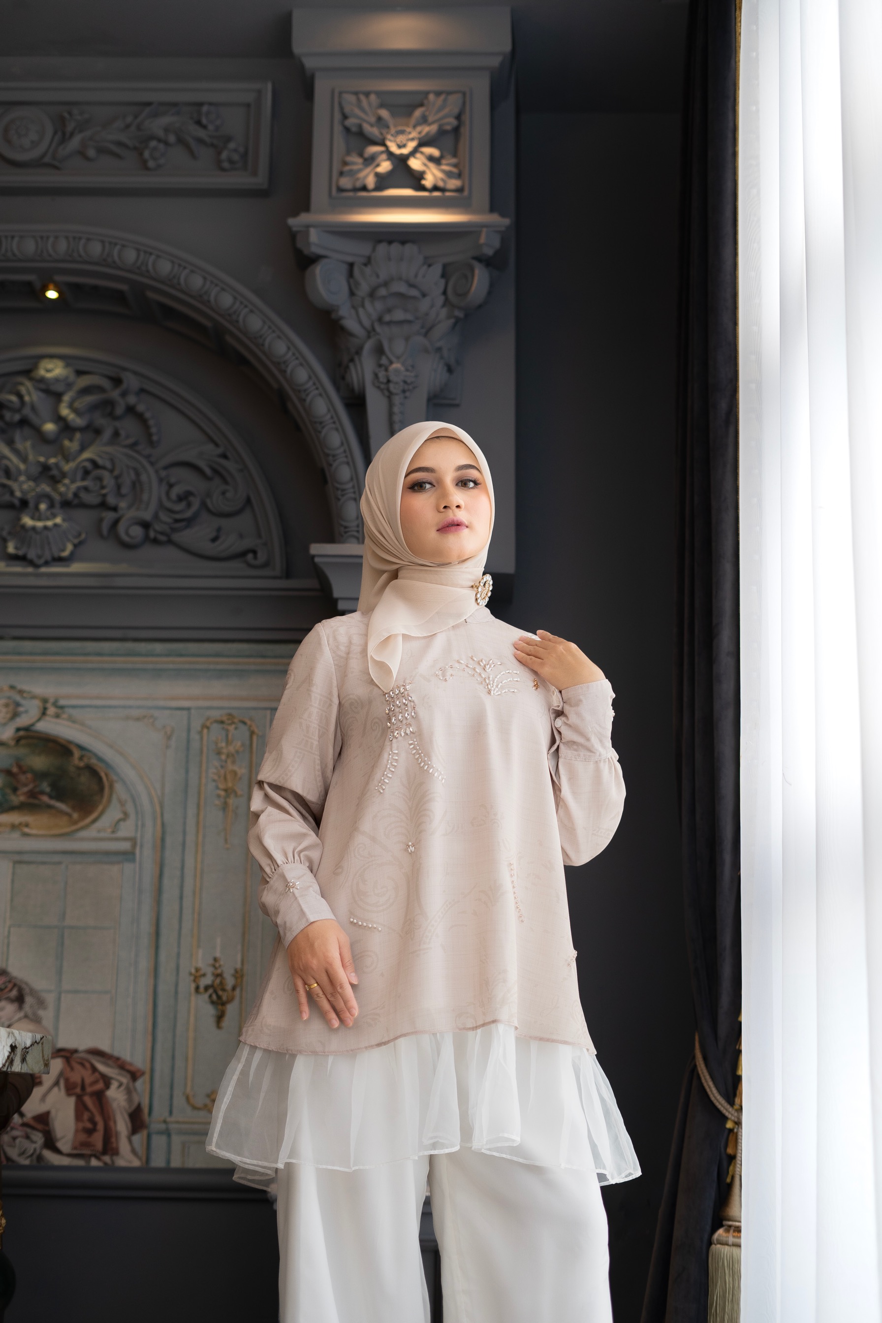 Fatimah Blouse  Cream