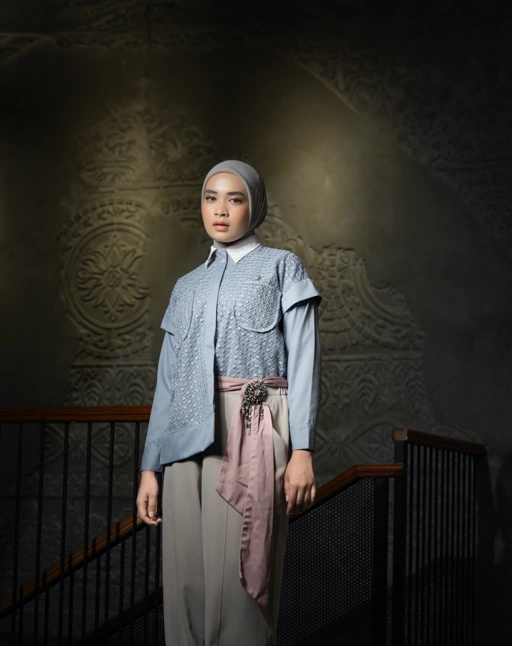 Image of Baseera Top Sky Blue 