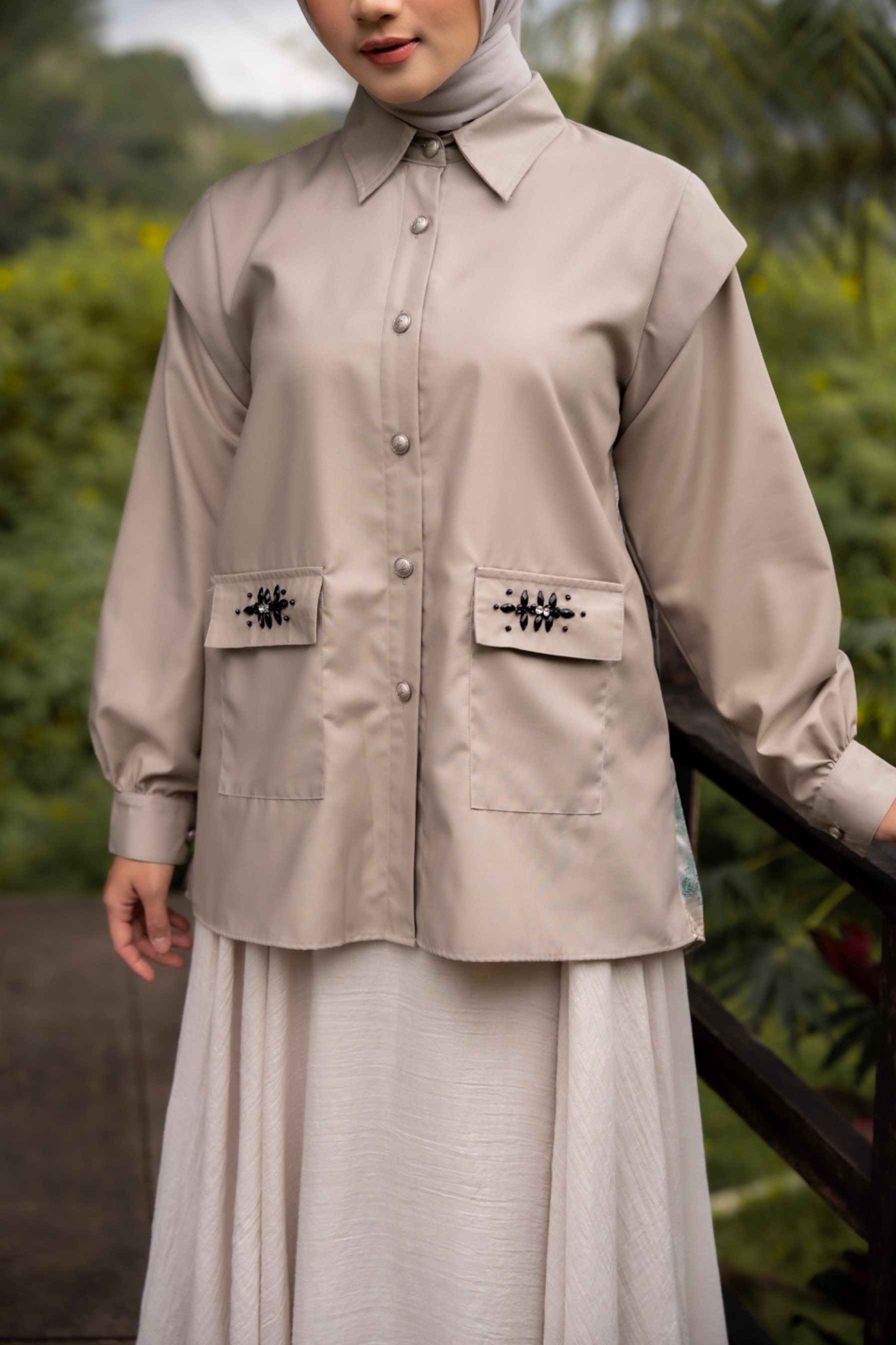 Shiranami Top Brown 