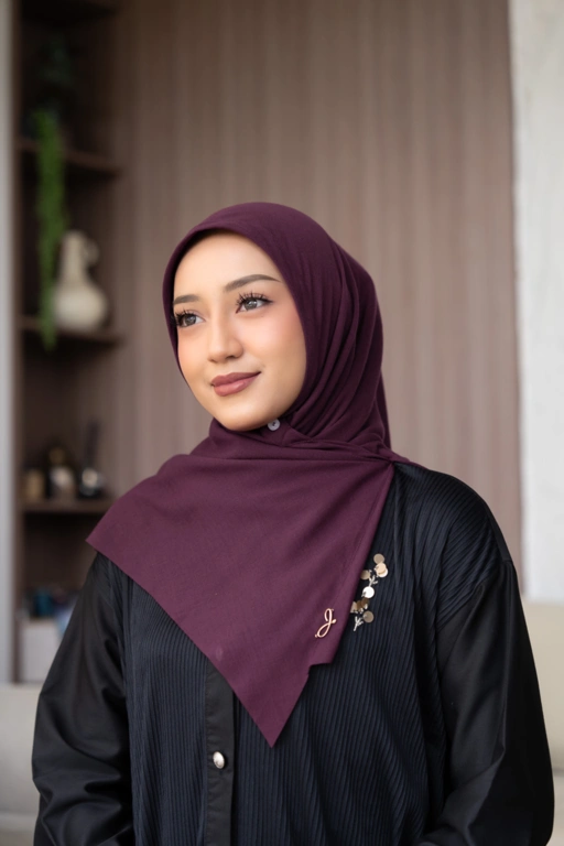 Image of Instan voal maroon 