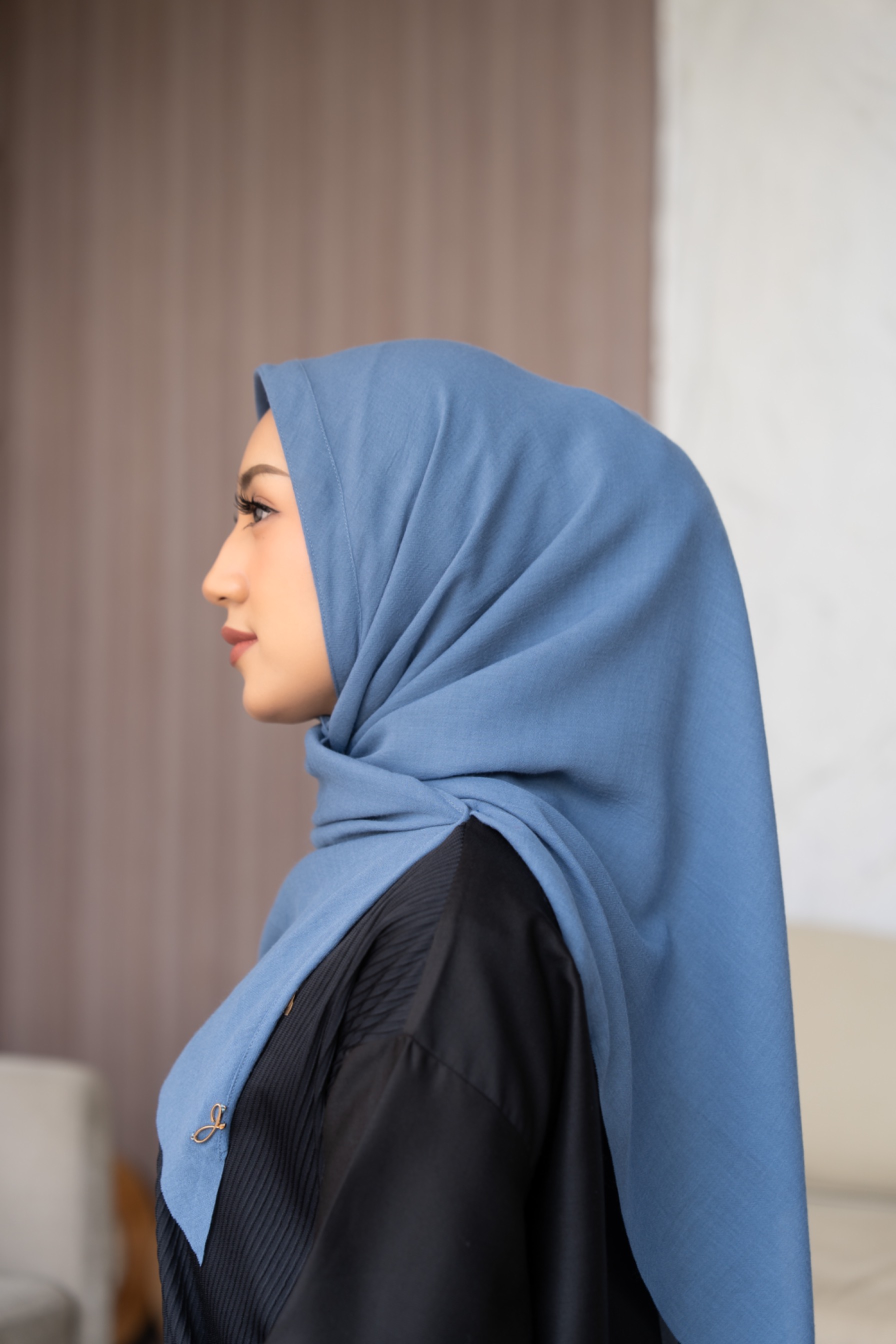 Bergo voal denim