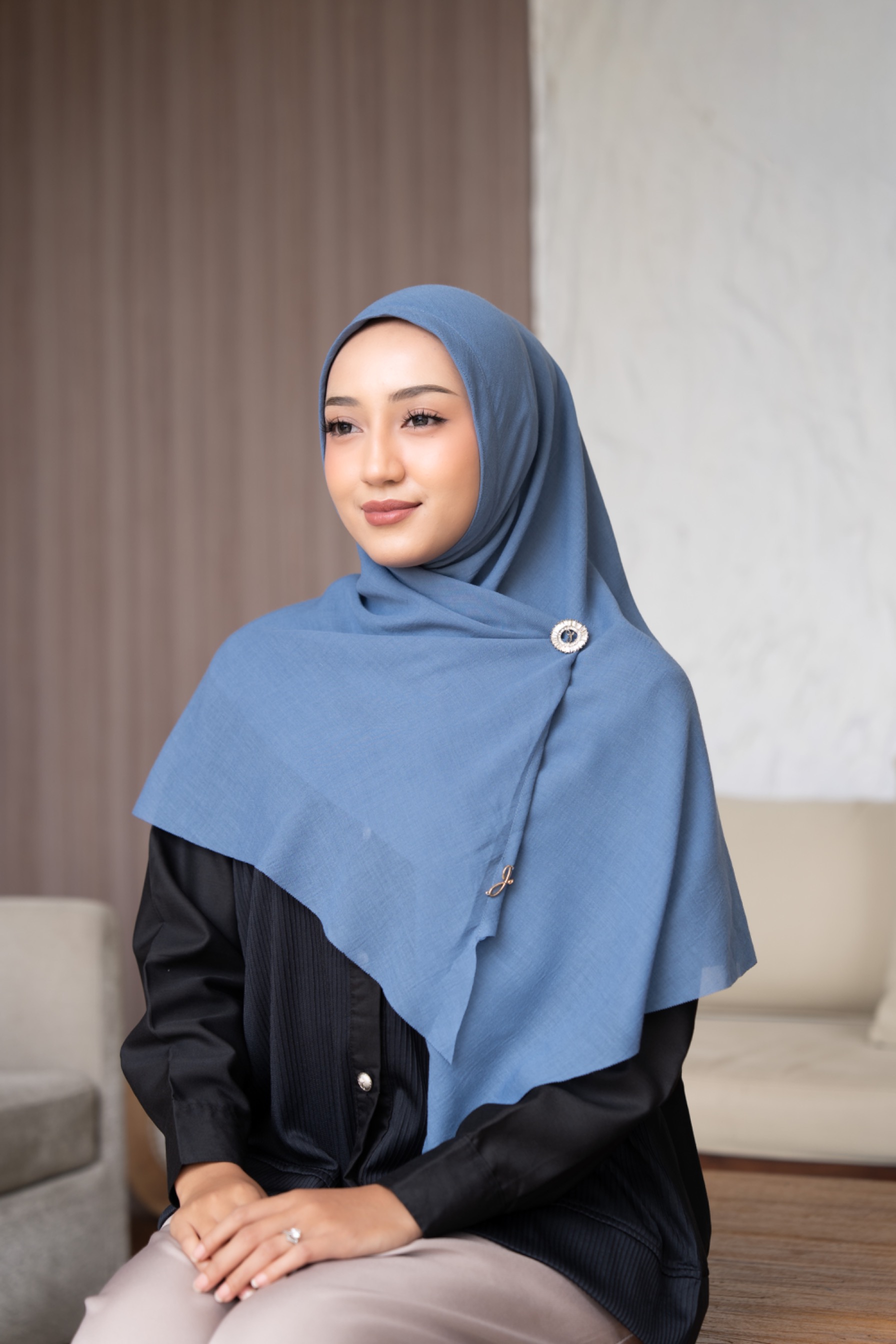 Bergo voal syar'i denim 