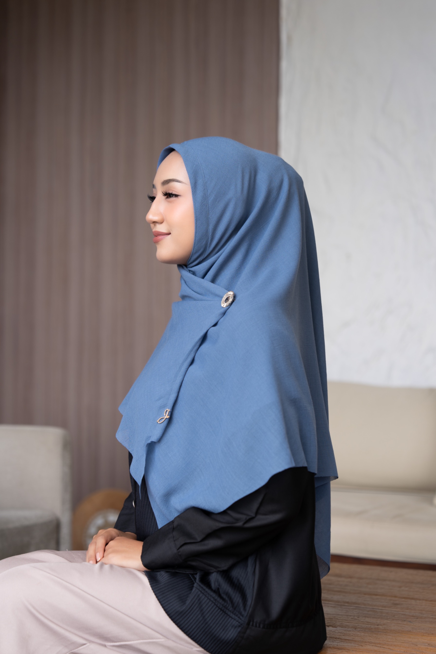 Bergo voal syar'i denim 