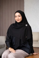 Bergo voal syar'i black