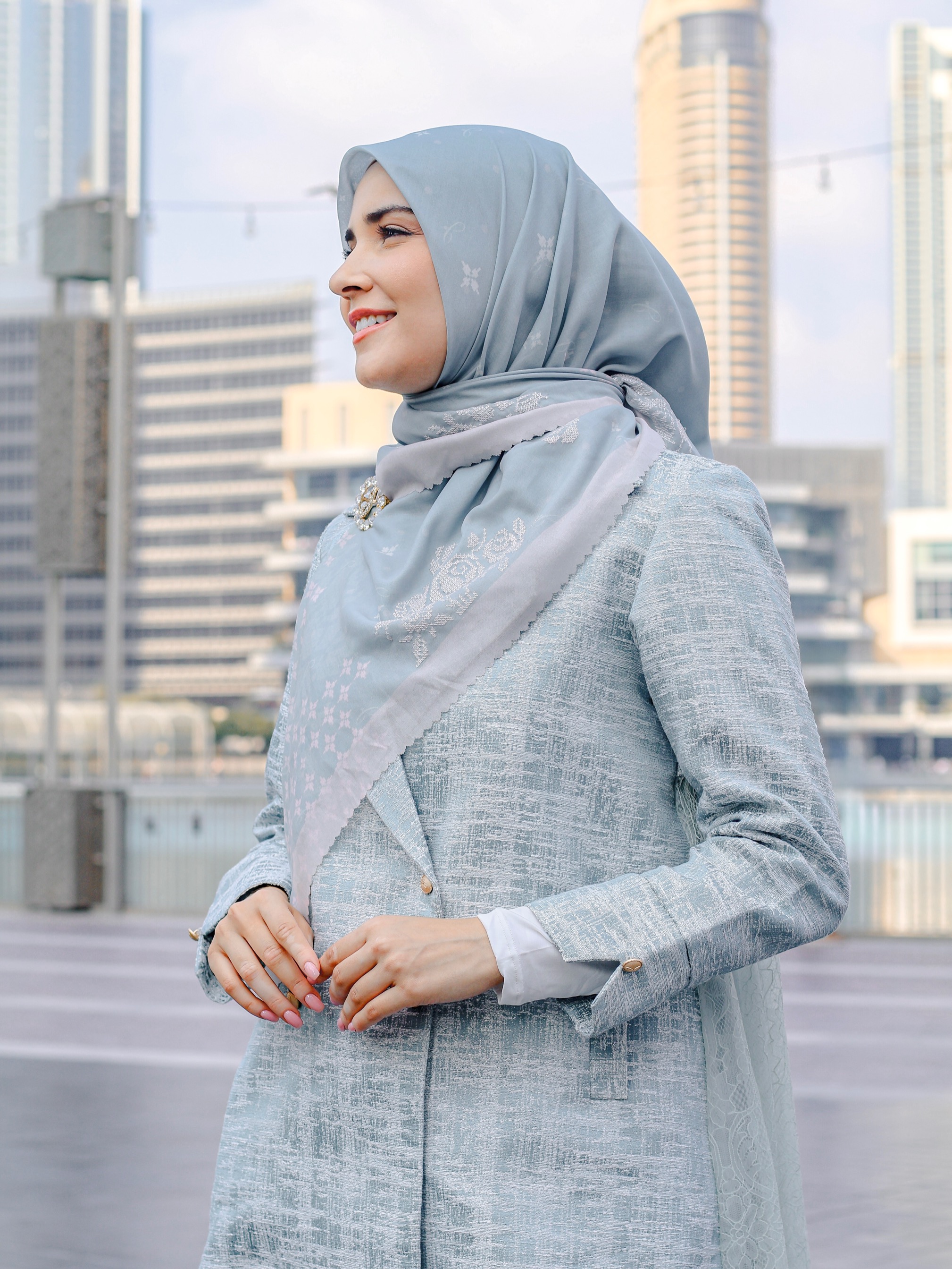 Linggam Voal Blue (HIjab)