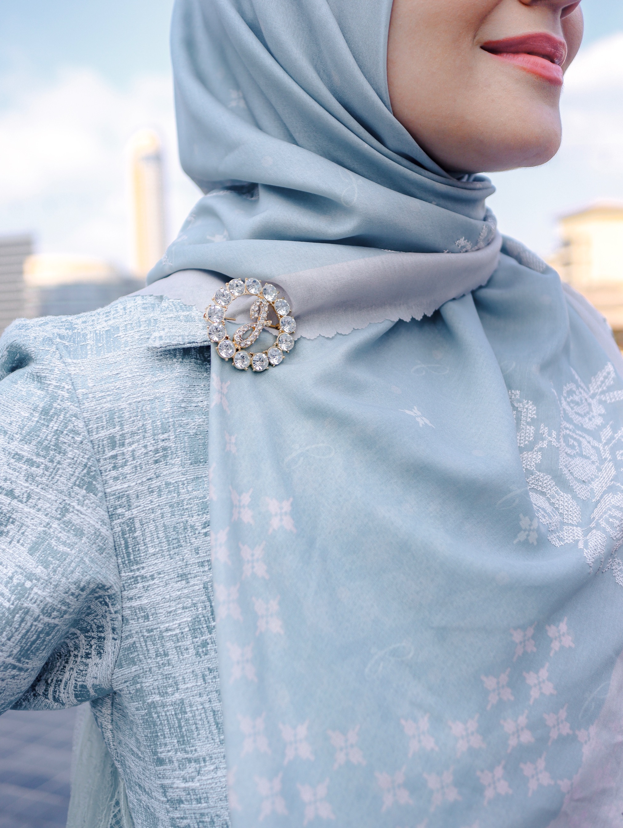 Linggam Voal Blue (HIjab)