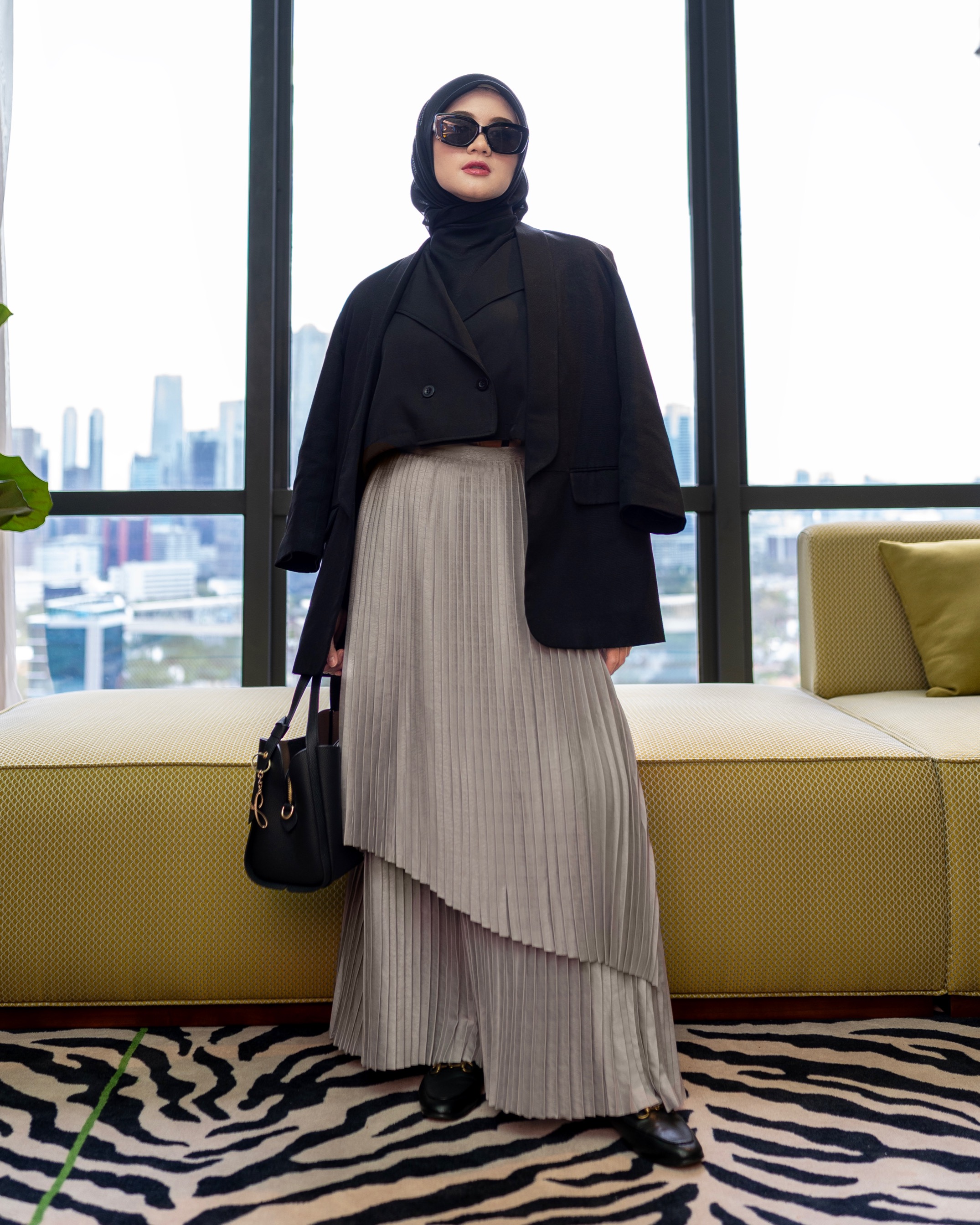 Jamila Pleated Skirt Grey